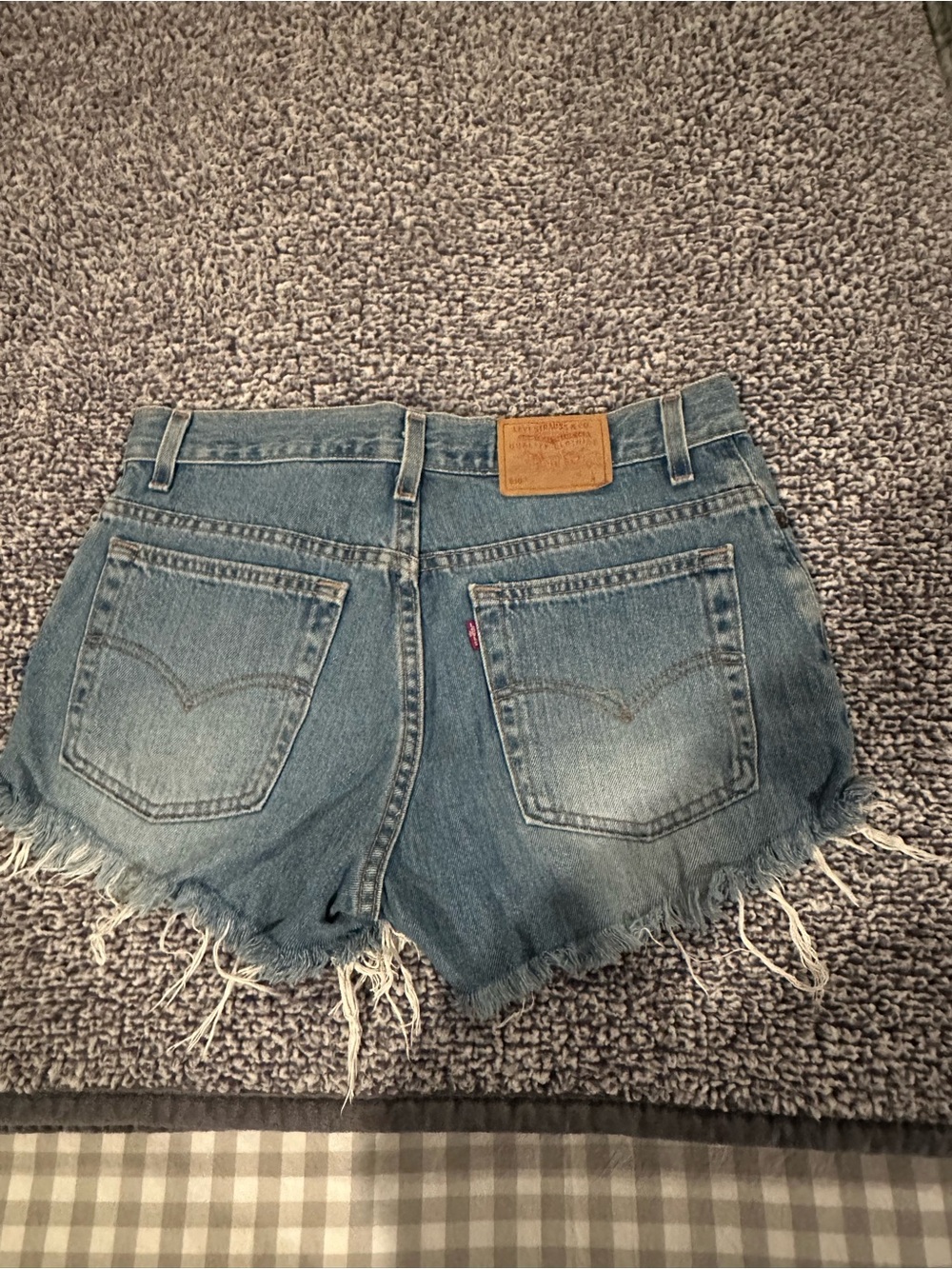 Levi's 510 slim fit Distressed Light Blue Denim Cutoff Shorts